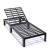 Chelsea Modern Aluminum Outdoor Chaise Lounge with Cushions