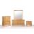 Clove Wood Double Dresser w/6 Drawers