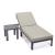 Chelsea Modern Aluminum Outdoor Chaise Lounge with Side Table & Cushions