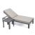 Chelsea Modern Aluminum Outdoor Chaise Lounge with Side Table & Cushions