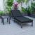 Chelsea Modern Aluminum Outdoor Chaise Lounge with Side Table & Cushions