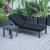 Chelsea Modern Aluminum Outdoor Chaise Lounge with Side Table & Cushions