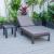Chelsea Modern Aluminum Outdoor Chaise Lounge with Side Table & Cushions