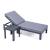 Chelsea Modern Aluminum Outdoor Chaise Lounge with Side Table & Cushions