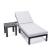 Chelsea Modern Aluminum Outdoor Chaise Lounge with Side Table & Cushions