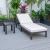 Chelsea Modern Aluminum Outdoor Chaise Lounge with Side Table & Cushions