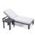 Chelsea Modern Aluminum Outdoor Chaise Lounge with Side Table & Cushions