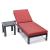 Chelsea Modern Aluminum Outdoor Chaise Lounge with Side Table & Cushions