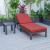Chelsea Modern Aluminum Outdoor Chaise Lounge with Side Table & Cushions
