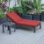 Chelsea Modern Aluminum Outdoor Chaise Lounge with Side Table & Cushions