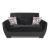 Armada Air Fabric/PU Convertible Loveseat