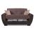 Armada Air Fabric/PU Convertible Loveseat