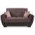 Armada Air Fabric/PU Convertible Loveseat
