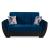 Armada Air Fabric/PU Convertible Loveseat