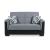 Armada Pro Fabric/PU Convertible Loveseat