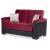 Armada Pro Fabric/PU Convertible Loveseat
