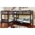 Marquette Wood L-Shaped Quadruple Bunk Bed, Twin Size