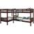 Marquette Wood L-Shaped Quadruple Bunk Bed, Twin Size