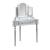 Kasey Wood Storage Corner Vanity Dresser w/2 Drawers, Mirror & Stool
