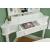 Kasey Wood Storage Corner Vanity Dresser w/2 Drawers, Mirror & Stool