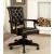 Kalia Leatherette/Wood Tufted Adjustable Arm Chair w/Casters