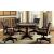 Kalia Leatherette/Wood Round Game Table Set