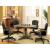 Yelena Leatherette/Wood Round Game Table Set