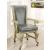 Melina Leatherette/Wood Accent Arm Chair w/Casters, Set of 2