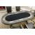 Melina Leatherette/Wood Oval Game Table