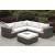Somani Fabric/Faux Rattan Patio Sectional, Configuration 12