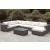 Somani Fabric/Faux Rattan U-Shaped Sectional, Composition 2
