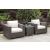 Somani 3-Piece Fabric/Faux Rattan Patio Set, Composition 27