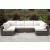 Somani Fabric/Faux Rattan U-Shaped Patio Sectional