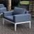 Sharon Aluminum/Polyester/Fabric Patio Arm Chair w/Cushion