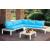 Winona Polyester/Faux Wood L-Shaped Patio Sectional w/Table