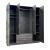 Cambridge Matte 4-Door Wardrobe w/2-Drawer Storage