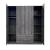 Cambridge Matte 4-Door Wardrobe w/2-Drawer Storage