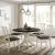 Haleigh Wood/Fabric Round Dining Set