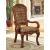 Medieve Fabric/Wood Dining Arm Chair, Set of 2