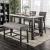 Brule Genuine Marble/Wood Counter Height Dining Set