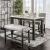 Brule Genuine Marble/Wood Counter Height Dining Set