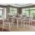 Ann 5-Piece Fabric/Wood Square Counter Height Dining Set