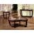 Crystal Falls Glass/Wood Storage Coffee Table Set