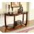 Crystal Falls Glass/Wood Storage Coffee Table Set