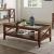 Izar Glass/Wood Storage Coffee Table