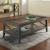 Izar Glass/Wood Storage Coffee Table Set