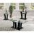 Staten Glass/Metal Coffee Table Set
