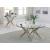 Alvise Glass/Steel Round Coffee Table Set