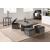 Radnor Fabric/Paper Square Coffee Table Set w/4 Storage Ottomans