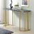 Calista Faux Marble/Steel Sofa Table